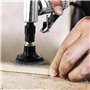 QWORK® Kit de meuleuse d'angle pneumatique 1/4", ponceuse à angle droit, polisseuse ensemble d'outils, avec meules et disques de