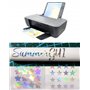 QWORK® 20 Feuilles de Papier Holographique Imprimable - Format A4 - Papier Autocollant en Vinyle Séchage Rapide et Imperméable p