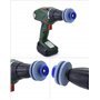 QWORK® 3PCS Affûteuse de Lames de Tondeuse à Gazon, Affûteuse de Outils de Jardin, Compatible avec Perceuses Électriques et Perc