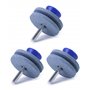 QWORK® 3PCS Affûteuse de Lames de Tondeuse à Gazon, Affûteuse de Outils de Jardin, Compatible avec Perceuses Électriques et Perc