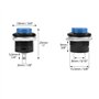 QWORK® Lot de 24 Interrupteurs à Bouton-Poussoir Momentané 16 mm - 3A 250V AC 2 Pôles - Assortiment de 6 Couleurs