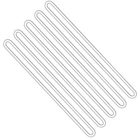 Lot de 100 boucles d'identification de bagages en plastique transparent de 15