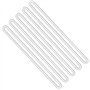 Lot de 100 boucles d'identification de bagages en plastique transparent de 15