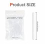 Lot de 100 boucles d'identification de bagages en plastique transparent de 15,2 cm pour cartes de visite ou photos