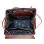 Jaald Indiana Jones Sac à dos en cuir pour ordinateur portable Marron, marron, 21"