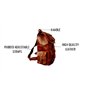 Jaald Indiana Jones Sac à dos en cuir pour ordinateur portable Marron, marron, 21"