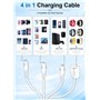 Câble Multi Chargeur de 10FT 100W pour Apple Watch - Câble de Chargeur Universel 4 en 1 avec Chargeur Apple Watch, Lightning, US