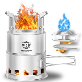 Bestargot Rechaud a Bois Portable/Réchauds de Camping à Gaz