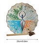 Tambour chamanique sibérien fait à la main avec raquette - Symbole de la musique sibérienne