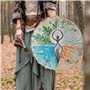 Tambour chamanique sibérien fait à la main avec raquette - Symbole de la musique sibérienne