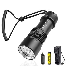 XLENTGEN Lampe Plongée sous Marine 1000 Lumens Torche de Plongée avec Lumière Blanche/Jaune