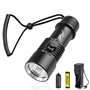 XLENTGEN Lampe Plongée sous Marine 1000 Lumens Torche de Plongée avec Lumière Blanche/Jaune