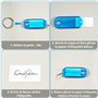 Lot de 16 Porte-clés Inscriptibles pour l'étiquetage, Porte-clés en Plastique Transparent, Boucle de Tri, Marquage des Clés pour