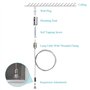 6 Pièces 1,5mm × 2m Ajustable Cable Suspension, Cable Acier Cable Suspension Luminaire Agencements, Câble Métallique Fixation po