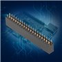 Akozon 5pcs 2 x 20 Pins 2.54m Header Strip Bande Mâle-Femelle Double Rangée Broche Courte En-têtes pour