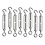 8 pièces M5 Tendeur Cable Tendeur Acier Inoxydable Réglable Tendeur Crochet et œil Acier Inoxydable 304 Tendeur de Fil pour Cord