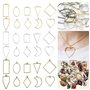 CENRONG Pendentifs à lunette ouverte，30 Pcs Lunette pendentifs cadres Creux pendentifs Pendentifs breloques lunette，pour DIY Rés