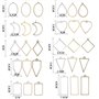 CENRONG Pendentifs à lunette ouverte，30 Pcs Lunette pendentifs cadres Creux pendentifs Pendentifs breloques lunette，pour DIY Rés