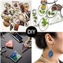 CENRONG Pendentifs à lunette ouverte，30 Pcs Lunette pendentifs cadres Creux pendentifs Pendentifs breloques lunette，pour DIY Rés