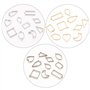 CENRONG Pendentifs à lunette ouverte，30 Pcs Lunette pendentifs cadres Creux pendentifs Pendentifs breloques lunette，pour DIY Rés