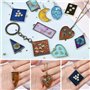 CENRONG Pendentifs à lunette ouverte，30 Pcs Lunette pendentifs cadres Creux pendentifs Pendentifs breloques lunette，pour DIY Rés