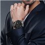 TONSHEN Hommes Montre Bracelet Digital Acier Inoxydable Analogique Quartz Double Temps LED Affichage Sport Tactique Militaire Mo