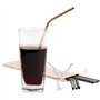 H&S Paille en Métal Réutilisable pour Boissons - 8pcs - Set de Pailles Réutilisables Multicolores en Inox - 2 Brosses & 1 Sachet