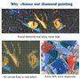 MXJSUA DIY 5d Diamant Peinture par numéro kit,broderie diamant chat Full perceuse Chat Noir Strass à broder au point de croix d'