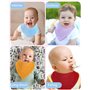 Toaren 12 Pièces Bavoirs Triangulaires Bavoir Bandana Bebe Bavoirs Bébé Mousseline Foulard Bavoirs Bébé Naissance 100% Coton ave