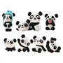 LHKJ 1 Lot de 8 pcs Mini Animal Miniature Panda Décoration，Mignon Jouets Figurines Décoration,DIY Jardinage poupée