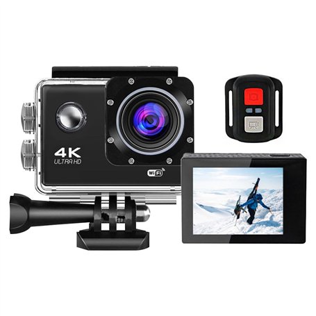 Peppy Caméra d'action 4K 20MP Ultra HD WiFi étanche Caméra de sport