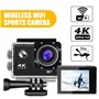 Peppy Caméra d'action 4K 20MP Ultra HD WiFi étanche Caméra de sport, avec grand angle de 140°, stabilisation, télécommande et mi