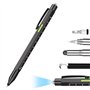 Stylo multifonction 9 en 1 pour homme – Stylo en métal de haute qualité avec lumière LED