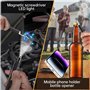 Stylo multifonction 9 en 1 pour homme – Stylo en métal de haute qualité avec lumière LED, tournevis, stylet, règle, niveau et st