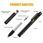 Stylo multifonction 9 en 1 pour homme – Stylo en métal de haute qualité avec lumière LED, tournevis, stylet, règle, niveau et st