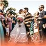 IYOU Peignes à cheveux de princesse pour mariée Fleur argentée Perle de cristal Accessoires pour filles et femmes