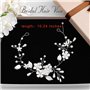 IYOU Mariage mariée cheveux vigne argent perle mariée casque fleur bandeau feuilles accessoires de cheveux pour femmes et filles
