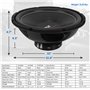 Pyle PLPW10D Haut-Parleur Basse Double Bobine 4 Ω 1000 W 25,5 cm