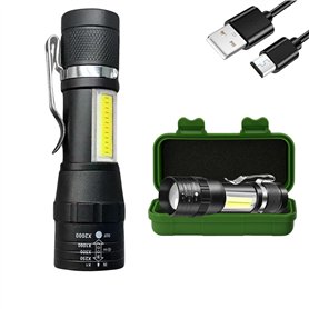 Utilify | Mini lampe torche LED rechargeable haute puissance tactique 2 000 lm