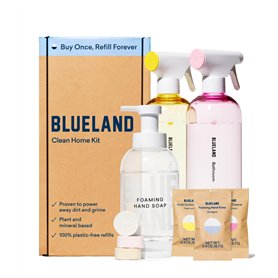BLUELAND Clean Home Kit 3 bouteilles réutilisables avec 3 comprimés