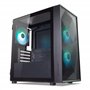 Tecware Forge M2 - Tour de jeu compacte ARGB en maille, mATX - noir