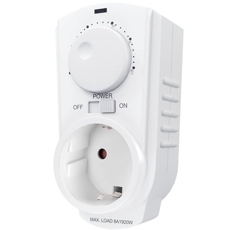 Econohome Prise Thermostat Réglable - Thermostat à Brancher Chauffage & Clim