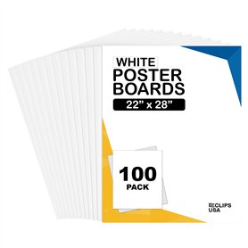 Lot de 100 Panneaux Muraux d'Affichage Blancs de 55