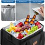GlasFlength Sac Isotherme Repas 15L, Sac Repas Isotherme Sac Lunch Box Isotherme Portable Lunch Bag Isotherme Grande avec Bandou