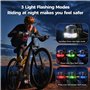 GlasFlength LED Sonnette Velo, 100 DB Son Clair et Fort Sonnette Vélo avec 3 LED Modes Alliage D'aluminium Sonnette Velo Enfant 