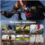 GlasFlength LED Sonnette Velo, 100 DB Son Clair et Fort Sonnette Vélo avec 3 LED Modes Alliage D'aluminium Sonnette Velo Enfant 
