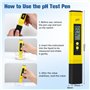NEUTYPECHIC 2 Pièces ph Metre, Testeur PH PH/TDS/CE, PH Metre Electronique Haute Précision, Sonde en Alliage Testeur de PH Convi