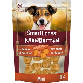 SmartBones Mini à la Patate Douce – 8 Mini Os à Mâcher Sans Peau d'Origine Animale pour Chien Adulte de Petite Taille - Très Fai