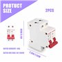 Lot de 2 disjoncteurs DC 1000 V DZ47-63Z-2P DC - Protection de circuit CC - Disjoncteur différentiel - Mini disjoncteur - Disjon
