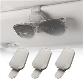 Lot de 3 supports de lunettes pour pare-soleil de voiture
